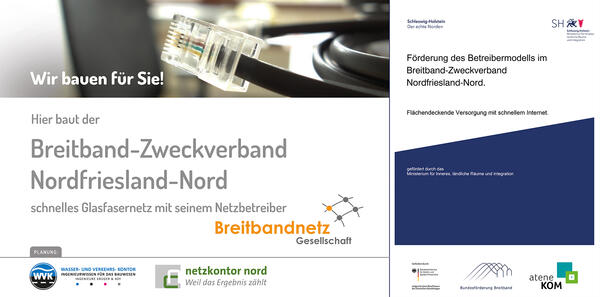 Bild vergrern: Bauschild Breitband-Ausbau